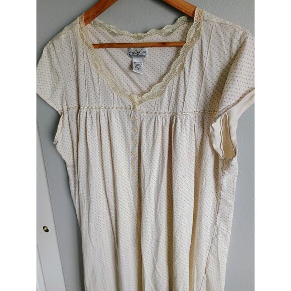 Vintage inspired cottage Core night gown Granny core 100% cotton villager XL - Picture 2 of 10
